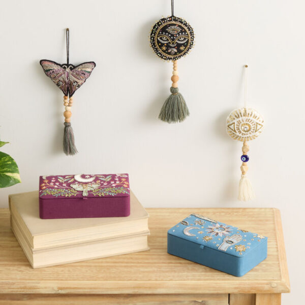 Celestial Beaded Fabric Decor Collection