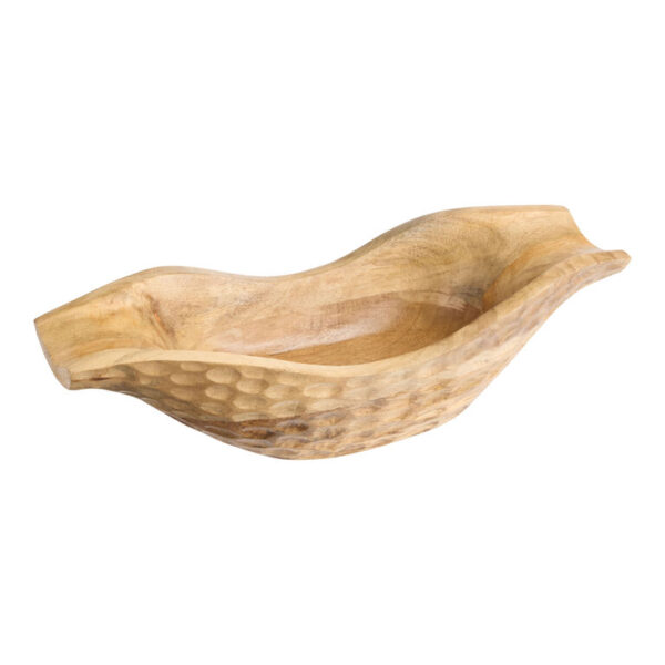 CRAFT Natural Wood Thumbprint Bowl Decor