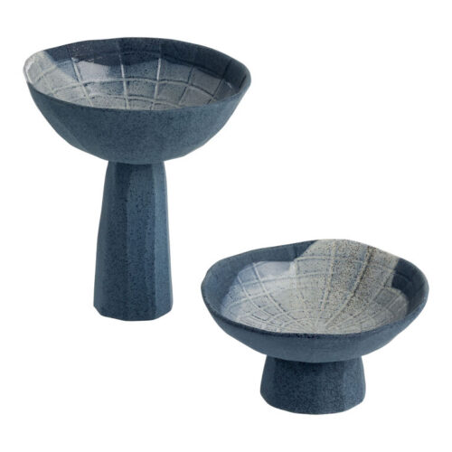 CRAFT Nazare Navy Speckled Reactive Glaze Pedestal Bowl