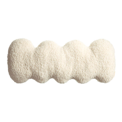 Extra Wide Boucle Squiggle Shaped Lumbar Pillow