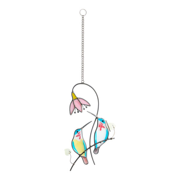 Glass Hummingbird Suncatcher Hanging Decor