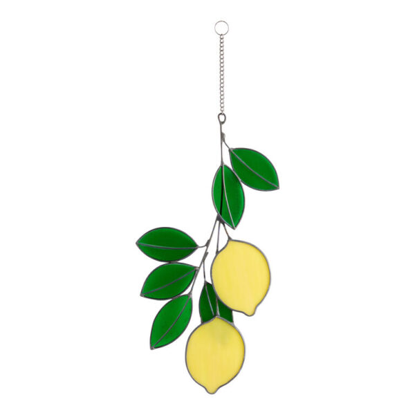 Glass Lemons Suncatcher Hanging Decor
