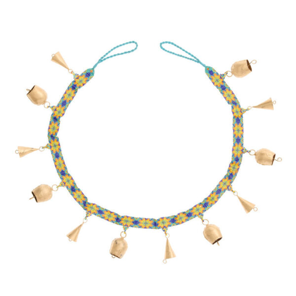 Gold Painted Iron Bell Beaded Garland