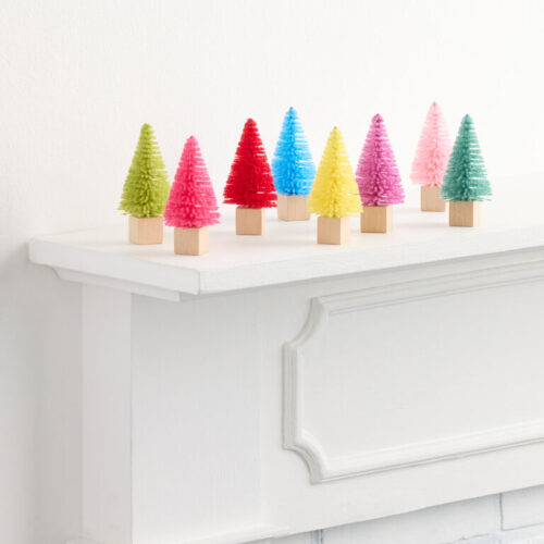 Mini Bottlebrush Tree Decor 8 Pack
