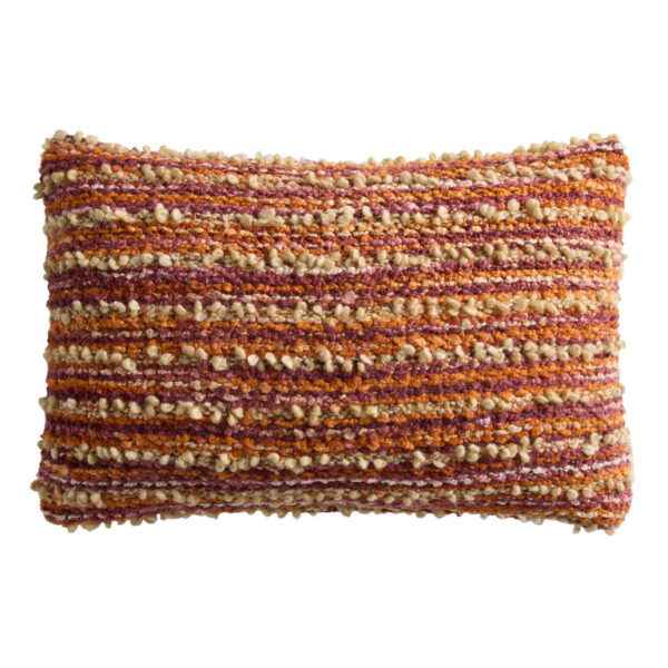 Multicolor Boucle Stripe Lumbar Pillow