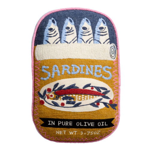 Multicolor Tinned Fish Shaped Throw Pillow