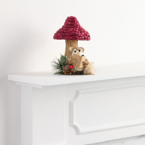 Natural Fiber Mushroom and Fox Decor