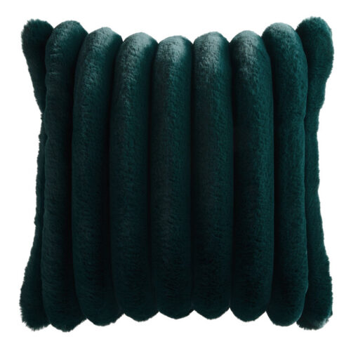Oversized Faux Fur Wide Ribbed Throw Pillow