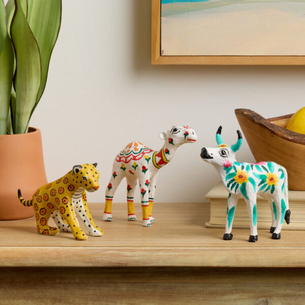 Paper Mache Hand Painted Animal Decor Collection