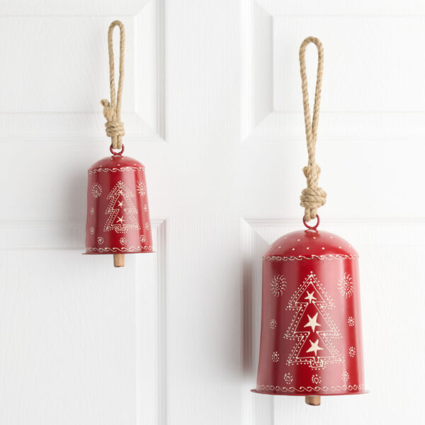 Red Metal Single Bell Hanging Decor