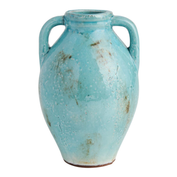 Turquoise Reactive Glaze Ceramic Jug Vase