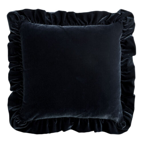 Velvet Silky Ruffle Throw Pillow
