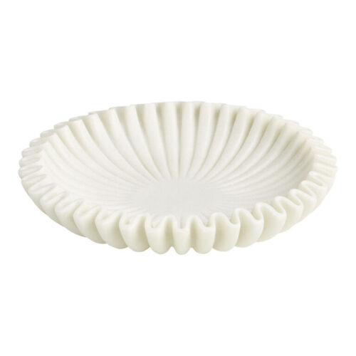 White Faux Marble Accordion Tray