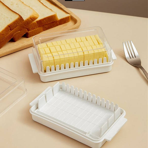 Butter Cutter Plus Storage Box - Transparent - Rectangle - Single Piece