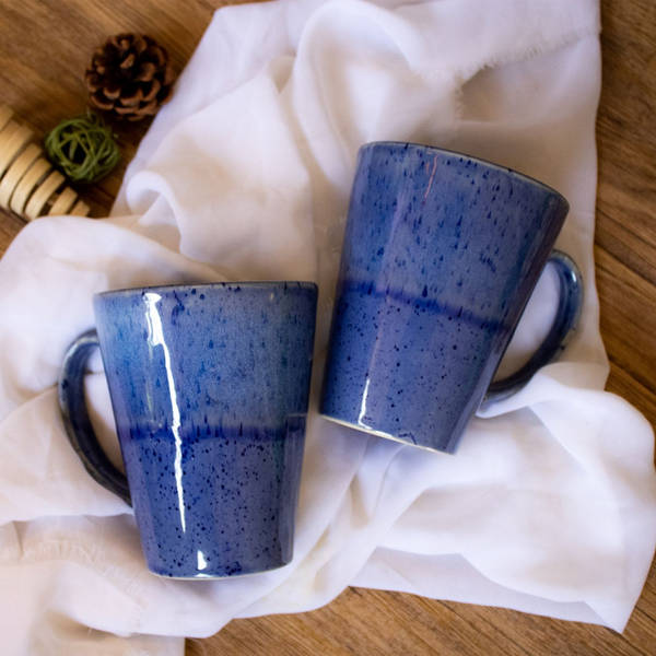 Coffee Mug - Shades Of Blue - 280ml - Set Of 2 Coffee Mug - Shades Of Blue - 280ml - Set Of 2