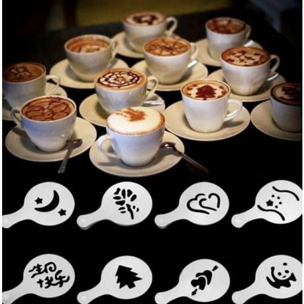 Coffee Stencil Kit - Set Of 16 Coffee Stencil Kit - Set Of 16