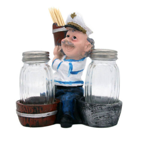 Sailor Salt Pepper Shakers With Toothpick Holder And Dining Decor Sailor Salt Pepper Shakers With Toothpick Holder And Dining Decor
