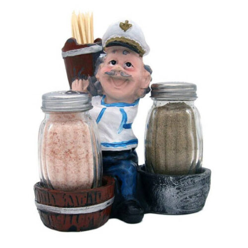Sailor Salt Pepper Shakers With Toothpick Holder And Dining Decor Sailor Salt Pepper Shakers With Toothpick Holder And Dining Decor