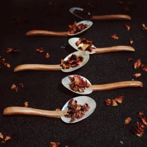 Seashell Neemwood Spoon - Set Of 6 Seashell Neemwood Spoon - Set Of 6